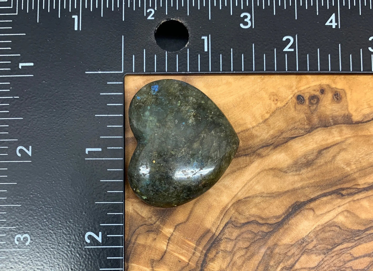 Labradorite Heart (Approx. 1 1/2” wide) Healing Iridescent Blue Feldspar, Flash, Stone for Wire Wrapping HRT-0092 Shop Wholesale Crystals