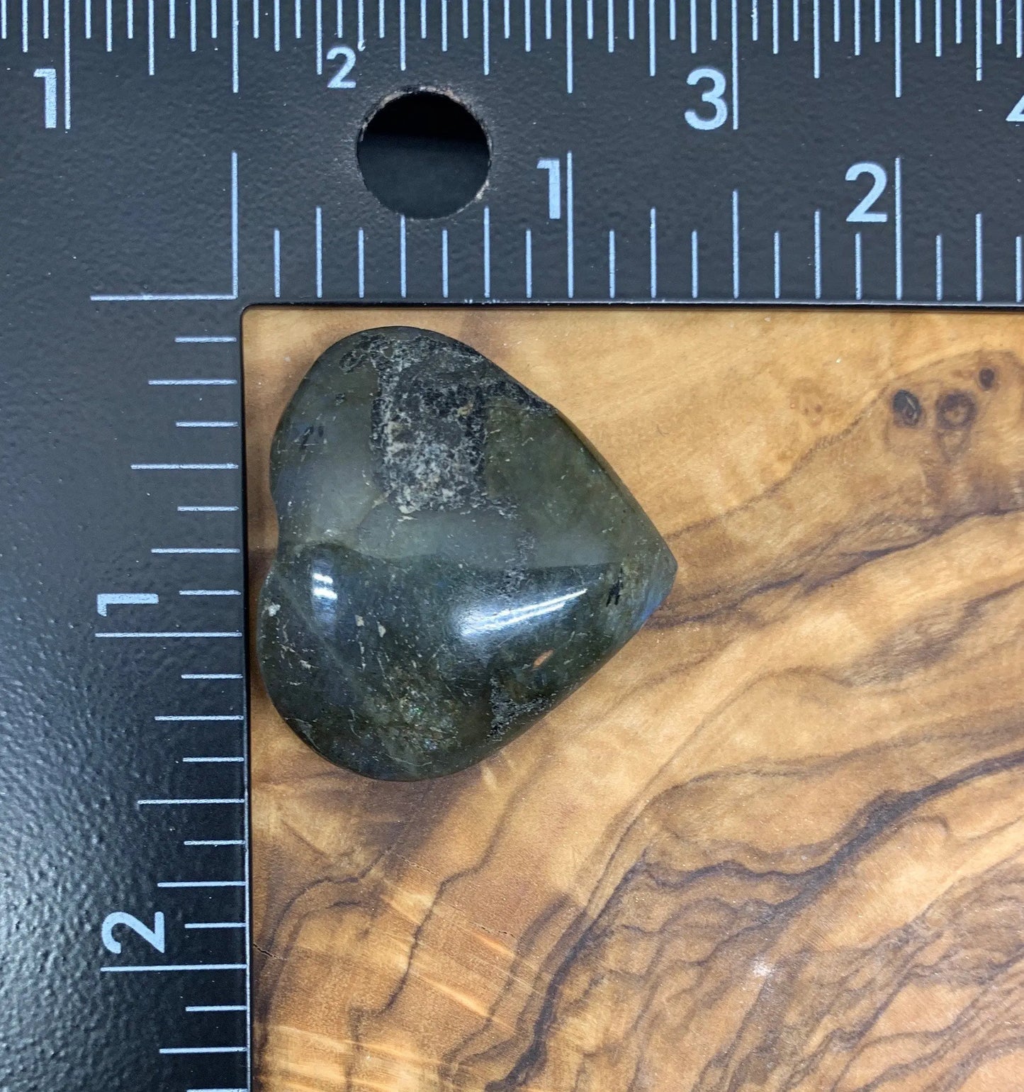 Labradorite Heart (Approx. 1 1/2” wide) Healing Iridescent Blue Feldspar, Flash, Stone for Wire Wrapping HRT-0089 Shop Wholesale Crystals