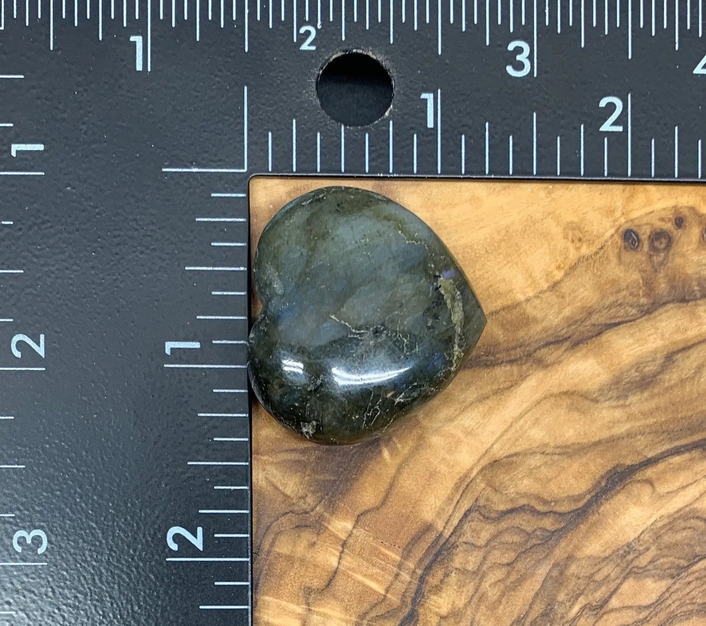 Labradorite Heart (Approx. 1 1/2” wide) Healing Iridescent Blue Feldspar, Flash, Stone for Wire Wrapping HRT-0082 Shop Wholesale Crystals