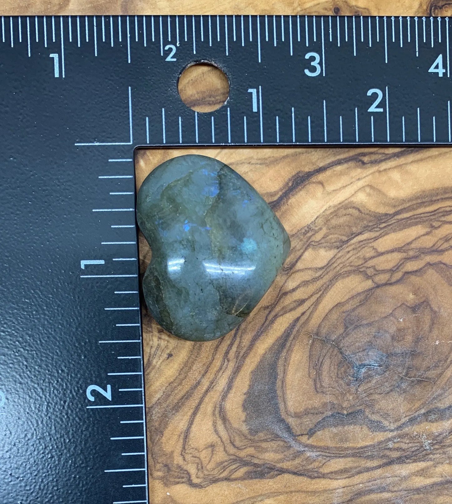 Labradorite Heart (Approx. 1 1/2” wide) Healing Iridescent Blue Feldspar, Flash, Stone for Wire Wrapping HRT-0064 Shop Wholesale Crystals