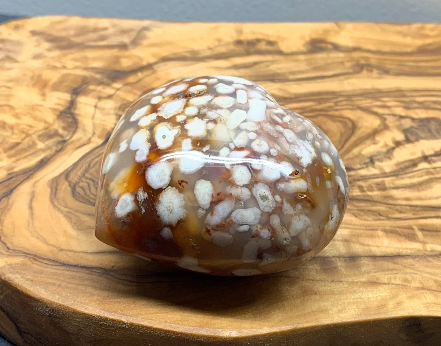 Flower Agate Cherry Blossim Heart , Supply for Crystal Grid, Home Decor or Crafts HRT 0315 Shop Wholesale Crystals