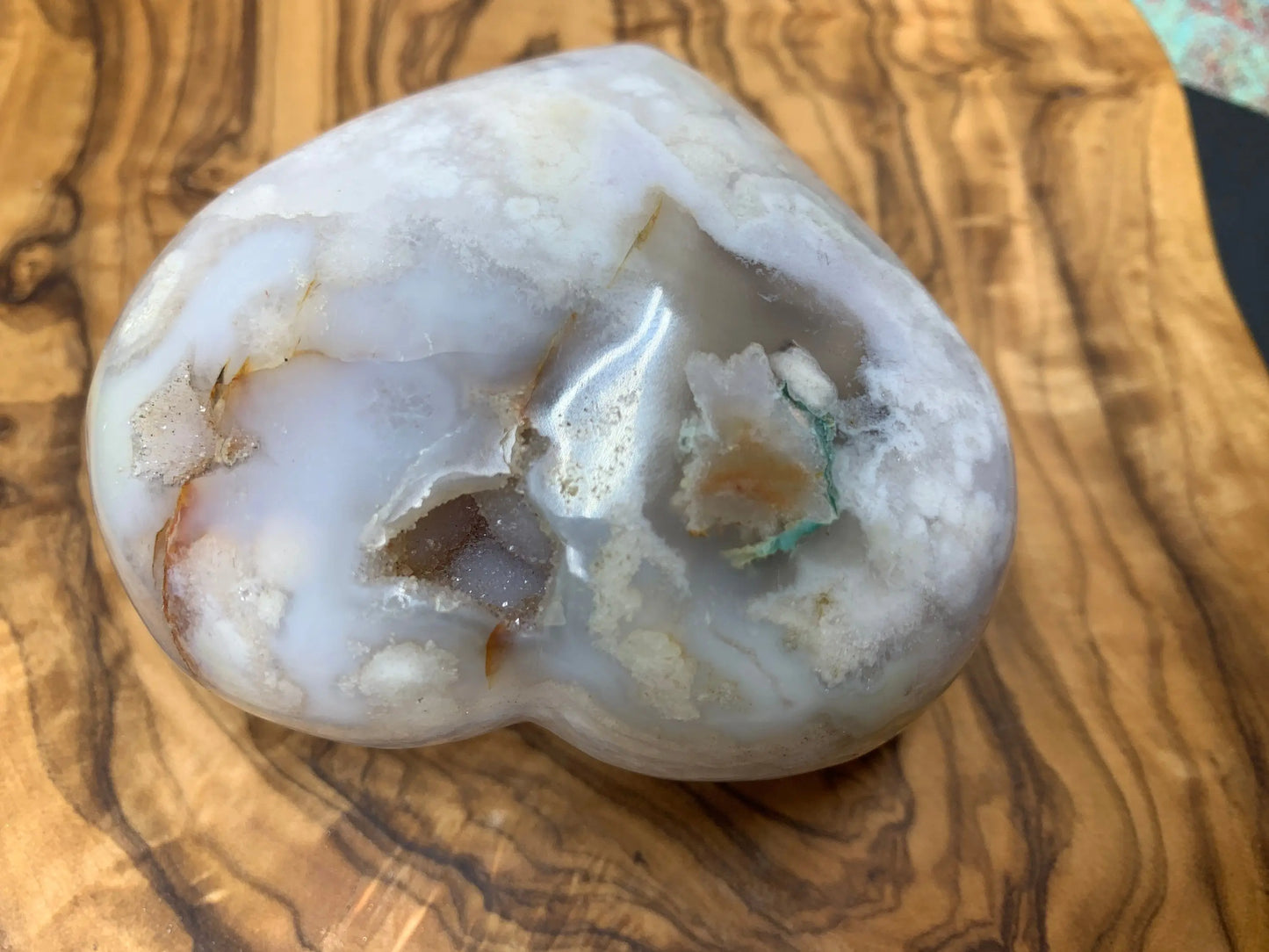 Flower Agate Cherry Blossim Heart , Supply for Crystal Grid, Home Decor or Crafts HRT 0307 Shop Wholesale Crystals