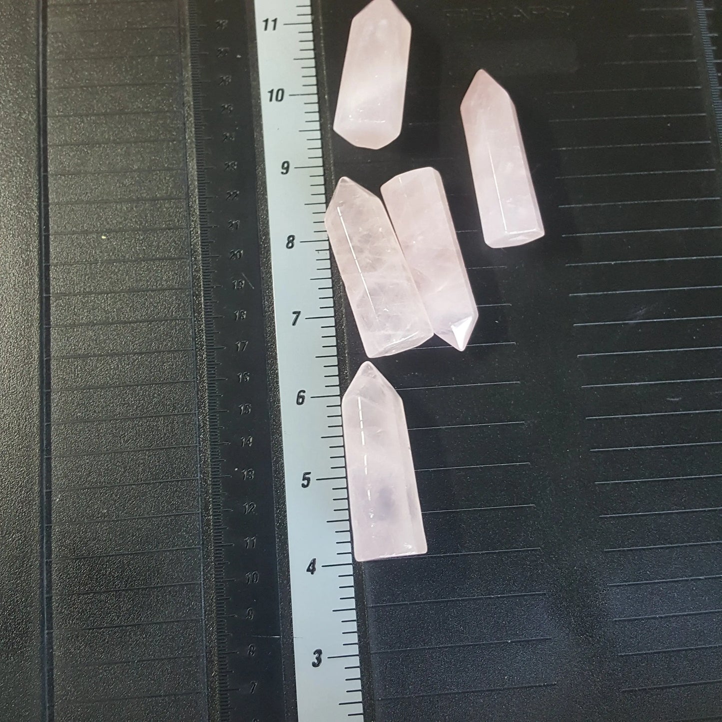 Rose Quartz Obelisk, 2 1/3" x 4/5", Large Pink Polished Quartz Crystal Point, For Crystal Grid Making BIN-0316 Shop Wholesale Crystals
