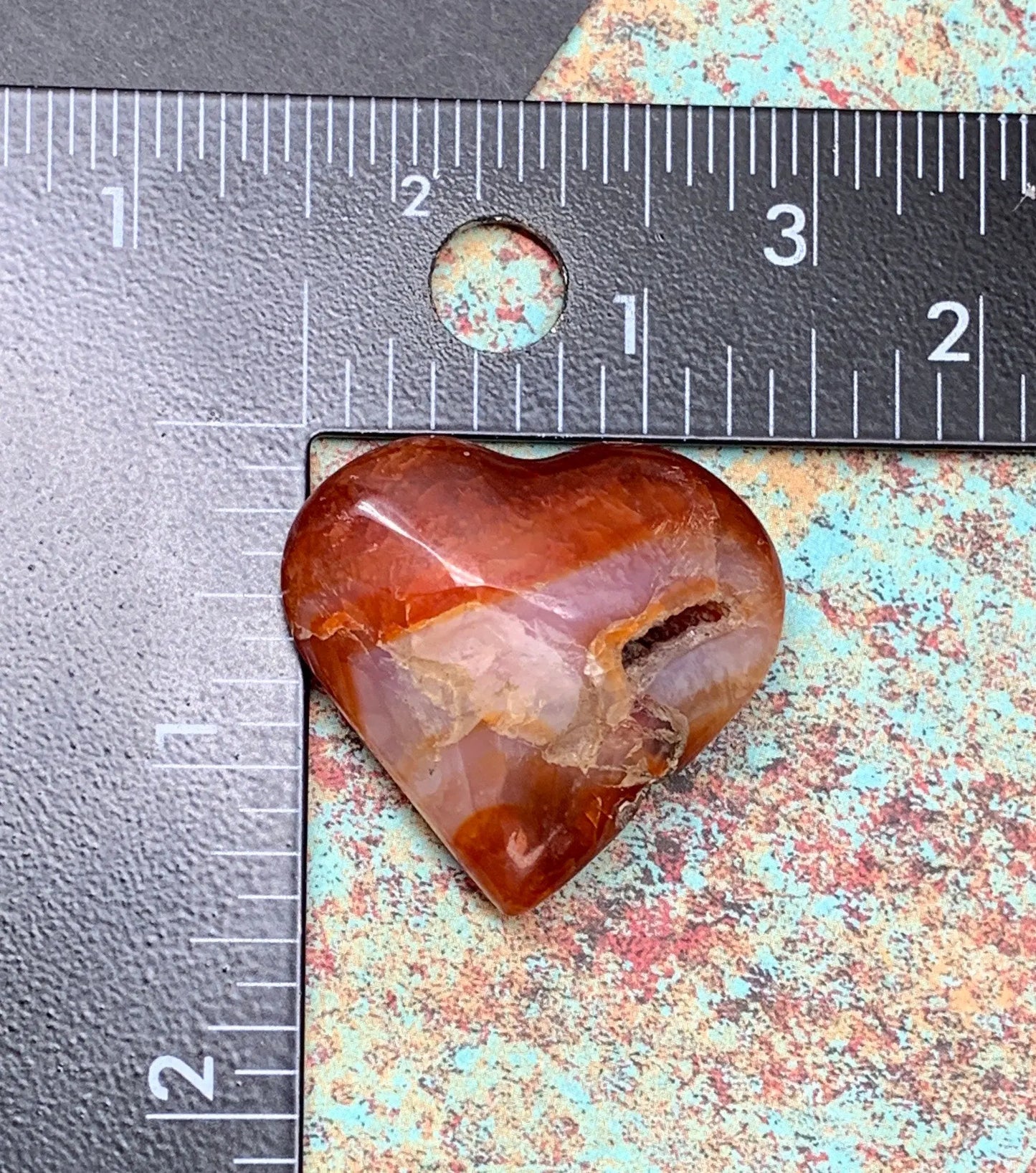 Carnelian Agate Quartz Puffy Heart, Beautiful, Polished, Creativity Stone, Passion, Manifesting Abundance (Approx. 1 1/2”) HRT-0269 Shop Wholesale Crystals