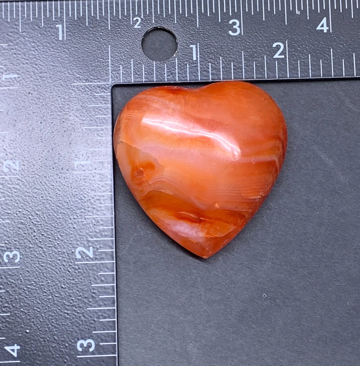 Carnelian Agate Quartz Puffy Heart, Beautiful, Polished, Creativity Stone, Passion, Manifesting Abundance (Approx. 2”) HRT-0261 Shop Wholesale Crystals