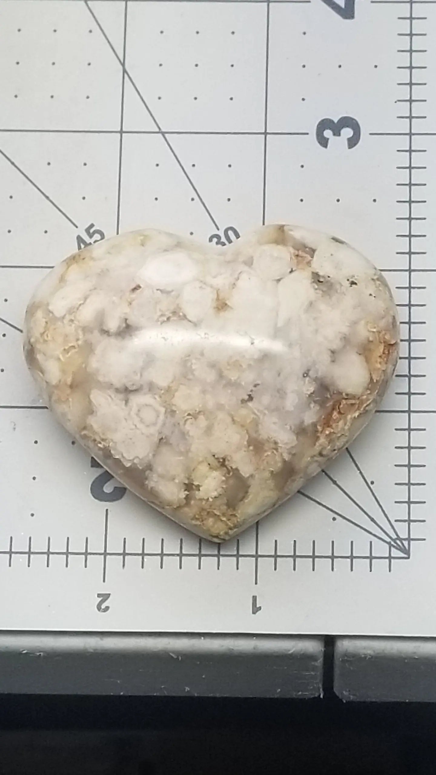 Flower Agate Cherry Blossim Heart , Supply for Crystal Grid, Home Decor or Crafts HRT 0281 Shop Wholesale Crystals