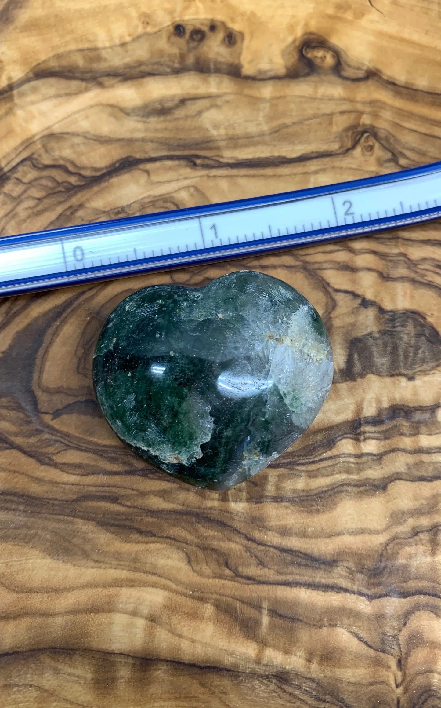 Green Ocean Jasper Heart, Puffy Heart (Approx 2”) BIN-0105 Shop Wholesale Crystals