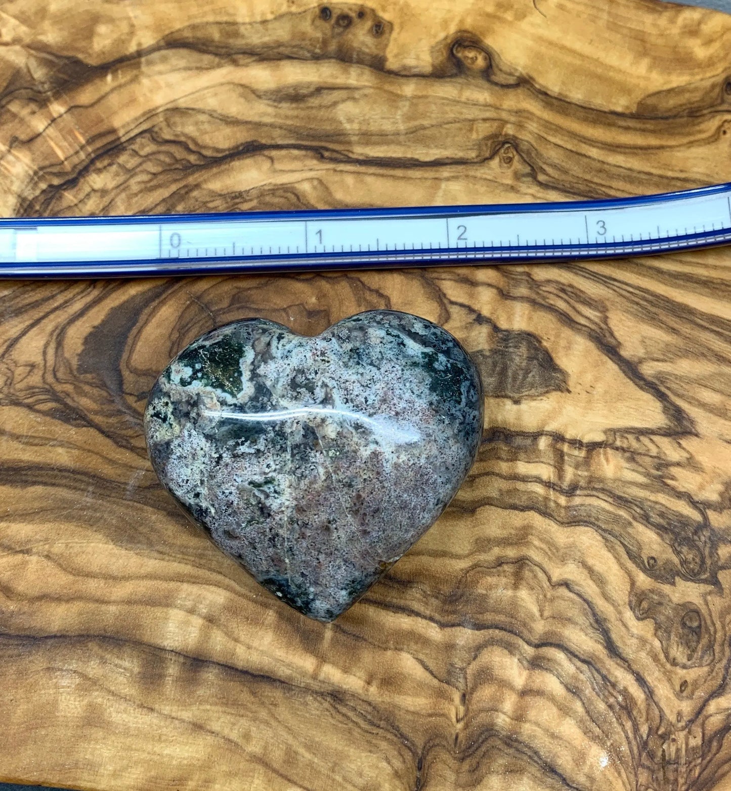 Multi Color Ocean Jasper Heart, Puffy Heart (Approx 2”) BIN-0101 Shop Wholesale Crystals