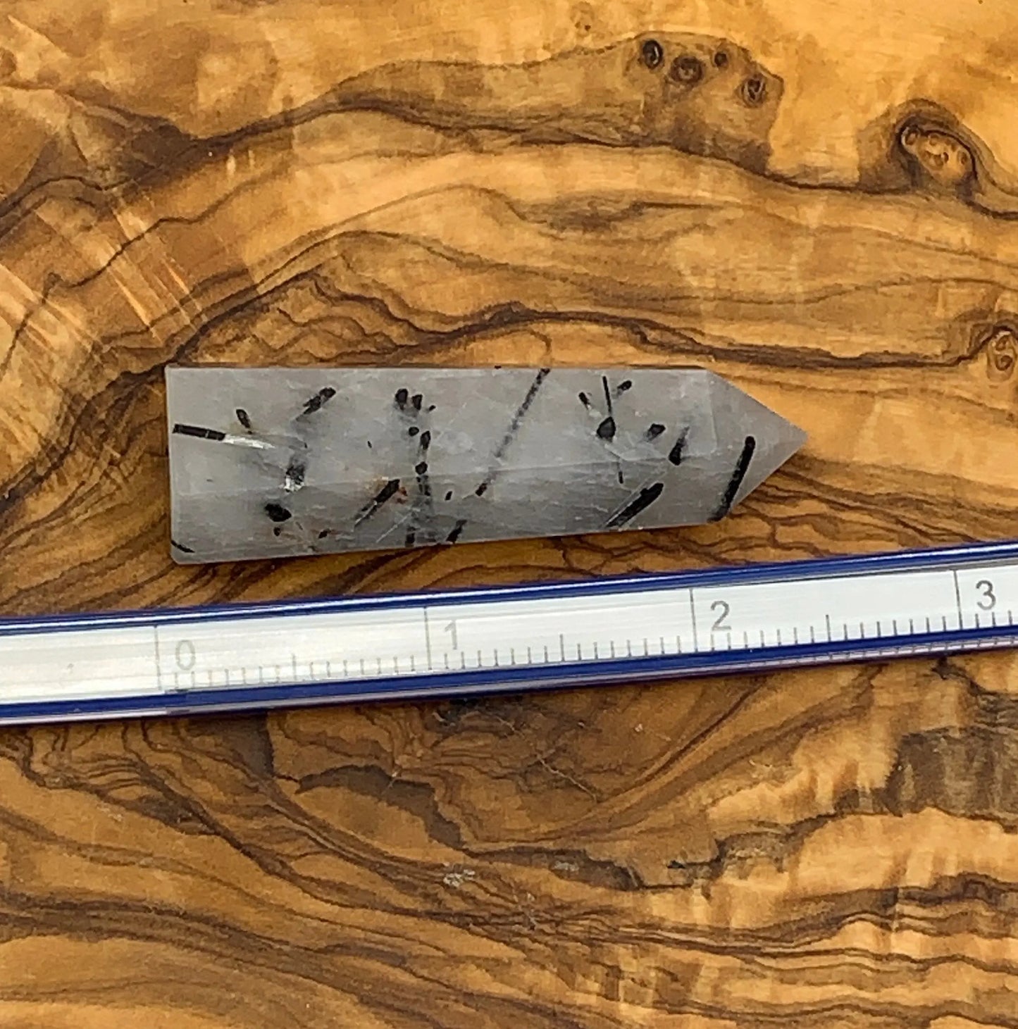 Tourmalinated Quartz Obelisk, Approx. (2 1/2”) Tourmalinated Quartz Crystal, Healing Stone for Crystal Grid Making OBL-0151 Shop Wholesale Crystals