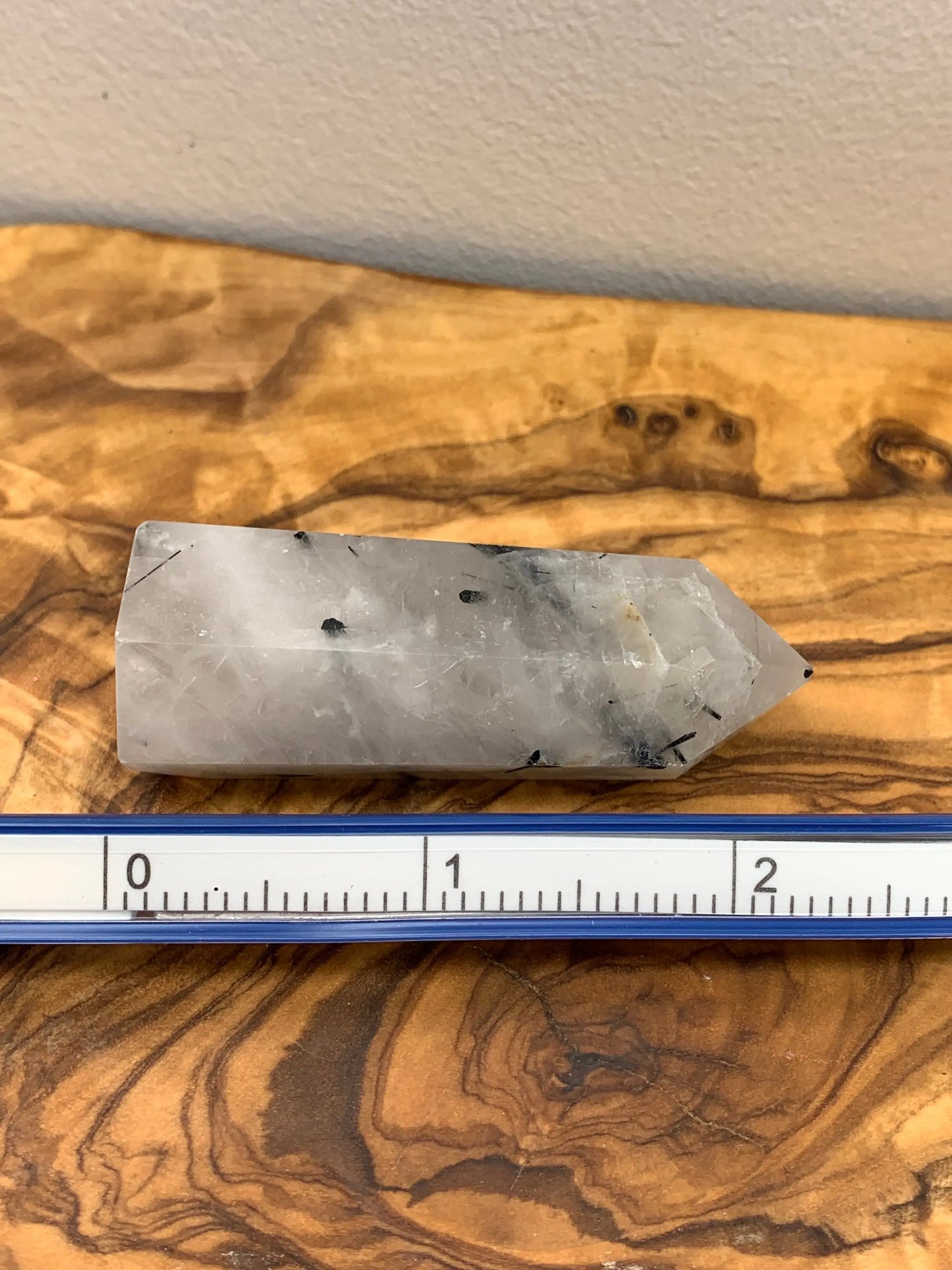 Tourmalinated Quartz Obelisk, Approx. (2 1/2”) Tourmalinated Quartz Crystal, Healing Stone for Crystal Grid Making OBL-0137 Shop Wholesale Crystals
