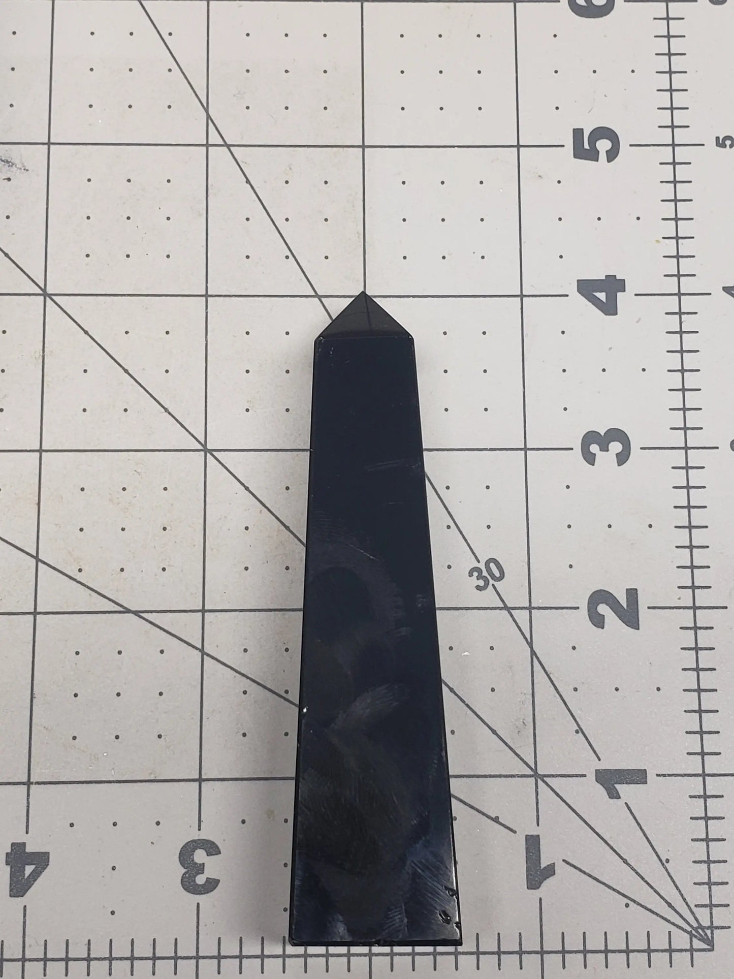 Obsidian Obelisk, Black, Natural, Beautiful, (Approx. 3 3/4" long) One Crystal, Polished, Natural, for Home Decor, Grid OBL-0059 Shop Wholesale Crystals