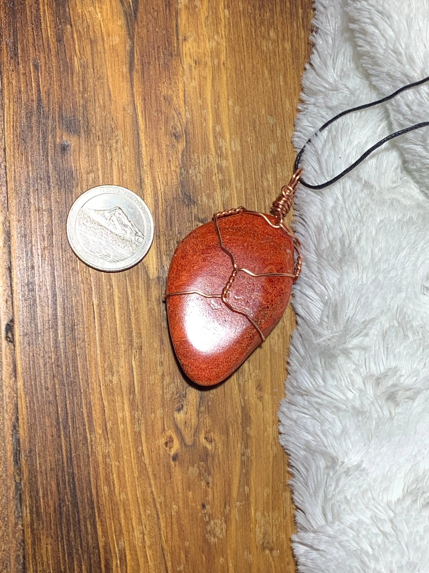 Red Coral Wire Wrapped Necklace HOT-0055 Shop Wholesale Crystals