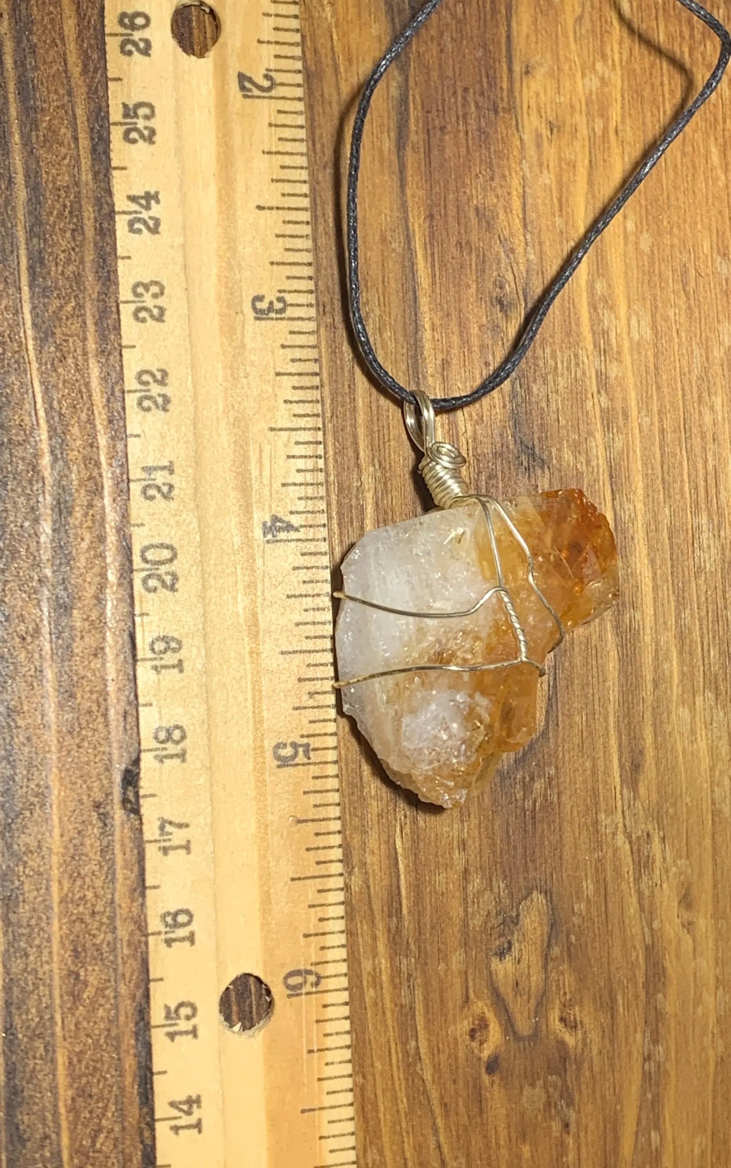 Citrine Wire Wrapped Necklace HOT-0286 Shop Wholesale Crystals