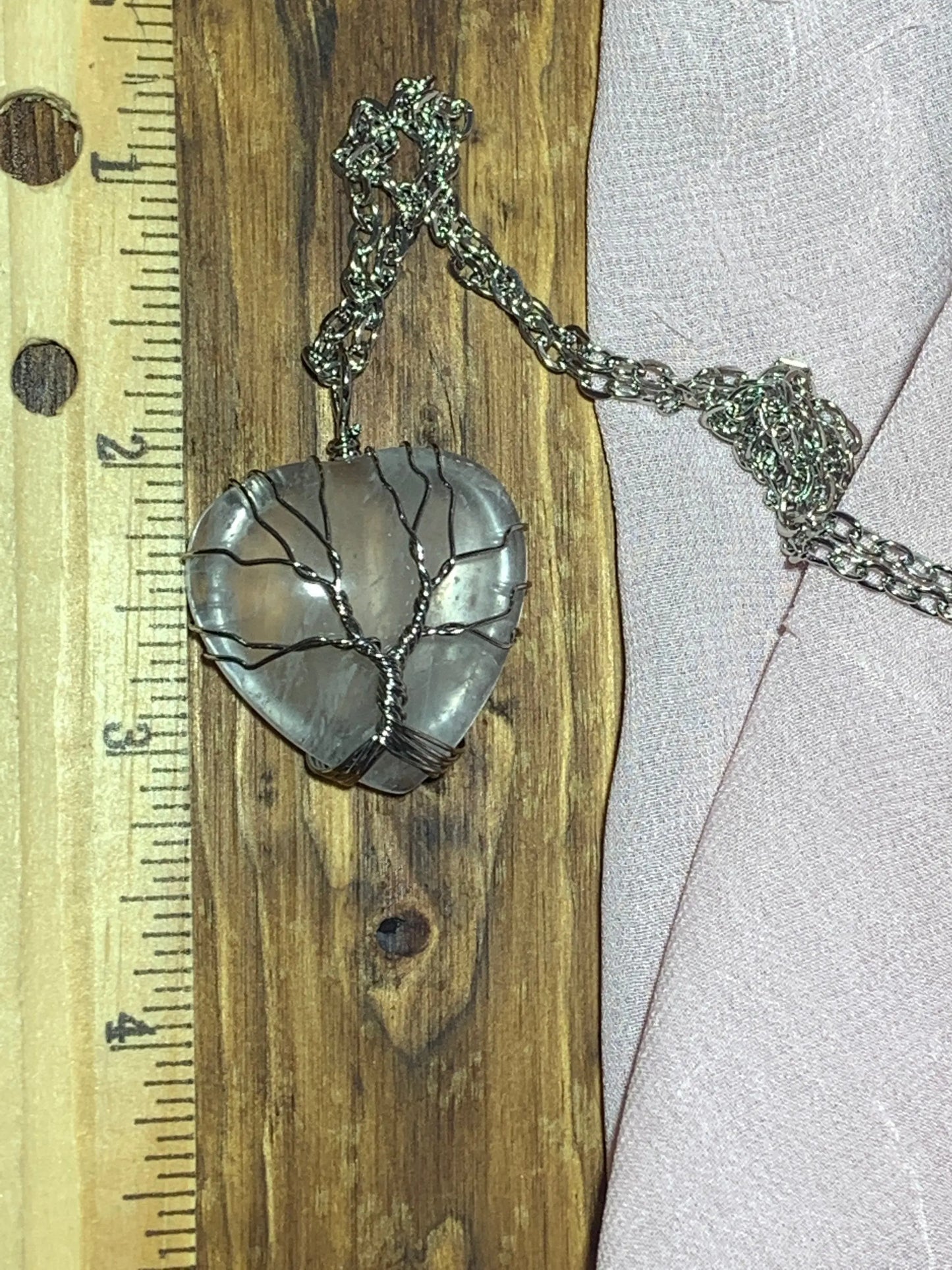 Clear Quartz Heart Tree of Life Necklace NCK-0252 Shop Wholesale Crystals