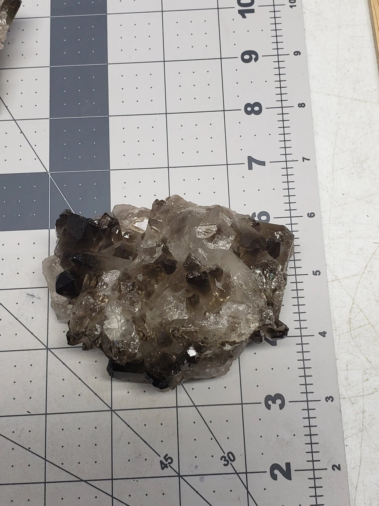 Natural Smokey Quartz Crystal CLuster, Natural, Beautiful, (Approx 4" long) One Crystal, Quartz Rough, for Home Decor, Grid CRY-0117 Shop Wholesale Crystals