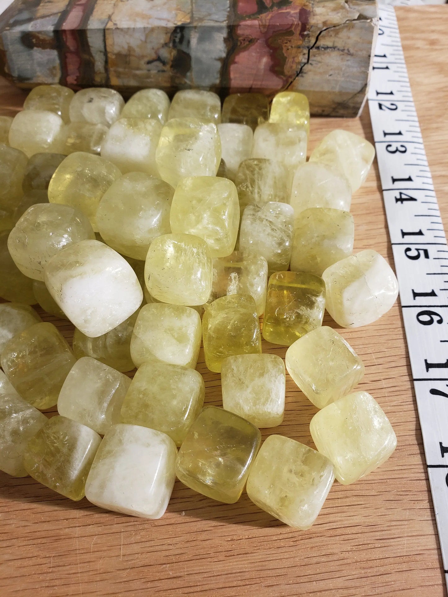 Citrine Cube, Tumbled, Polished (Approx 5/8" Cube) Polished Stone BIN-1381 Shop Wholesale Crystals