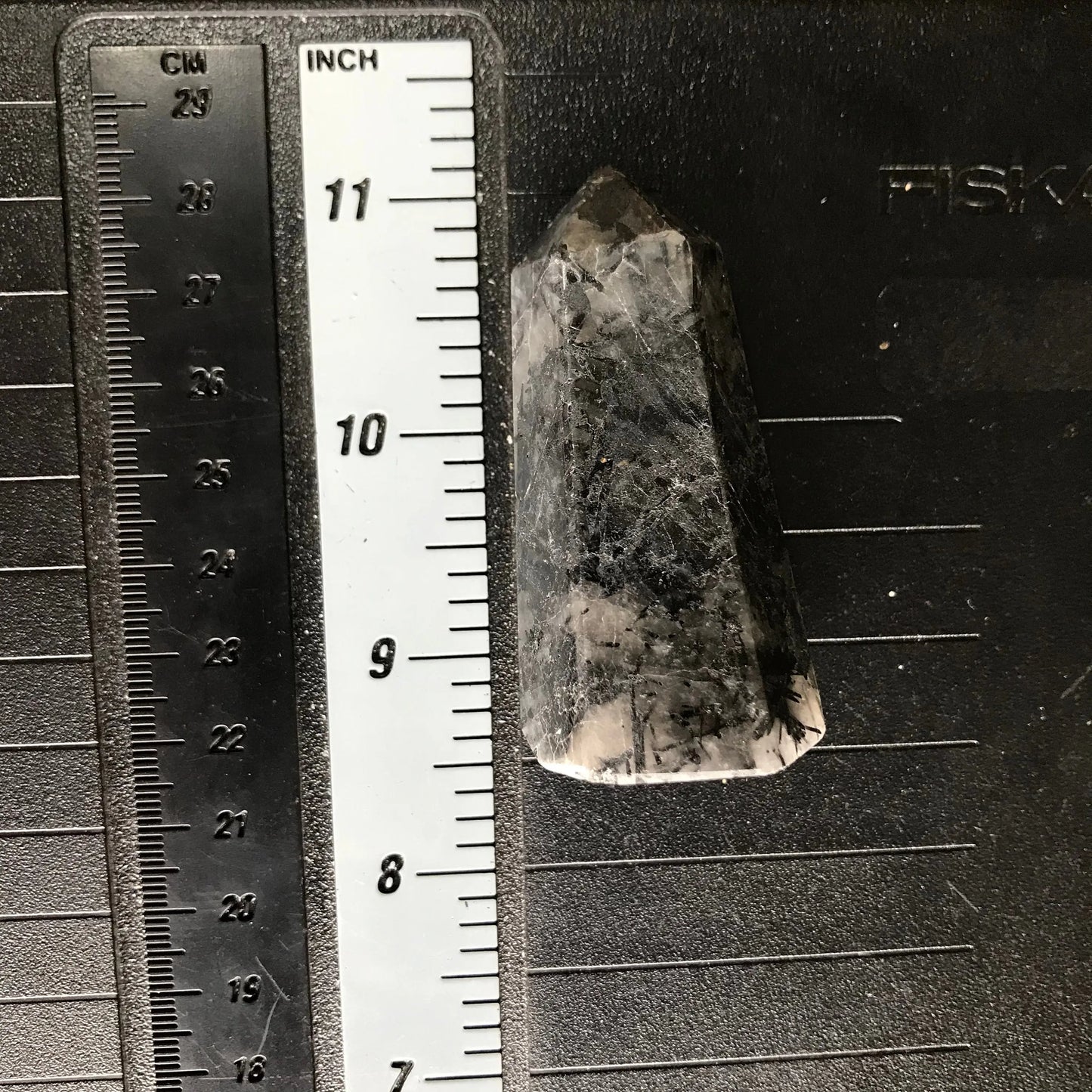 Tourmalated Quartz Obelisk, (2 2/5" x 1 1/4") Tourmalinated Quartz Crystal, Healing Stone for Crystal Grid Making OBL-047 Shop Wholesale Crystals