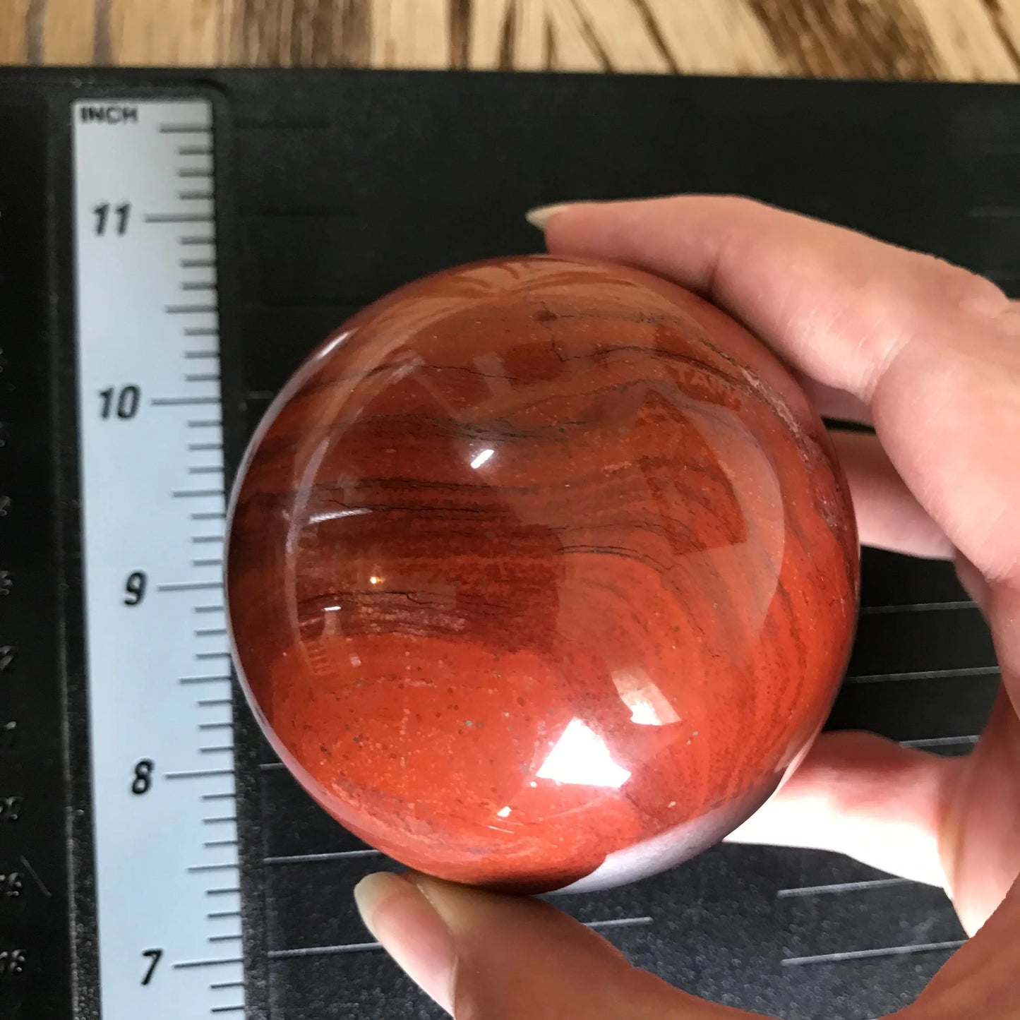 Red Jasper Sphere, (Approx 2 3/4") Stone , Crystal Ball, Supply for Crystal Grid, Stone of Protection Shop Wholesale Crystals