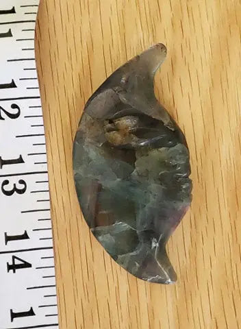 Fluorite Moon Figurine (Approx 3 3/4" x 1 7/8") FIG-002 Shop Wholesale Crystals