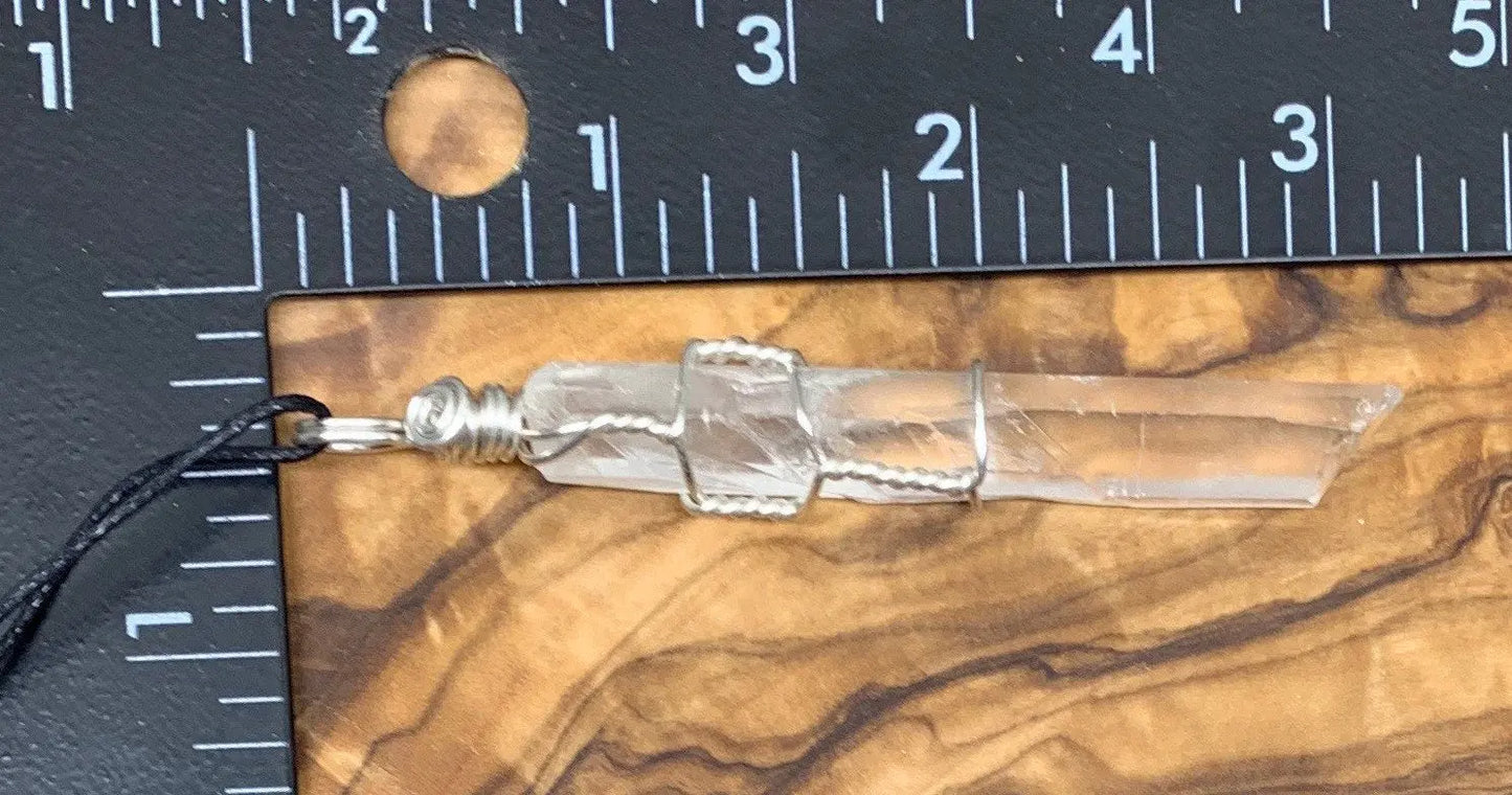Lemurian Quartz Hand Made Wire Wrapped Necklace. NCK-0475 Shop Wholesale Crystals