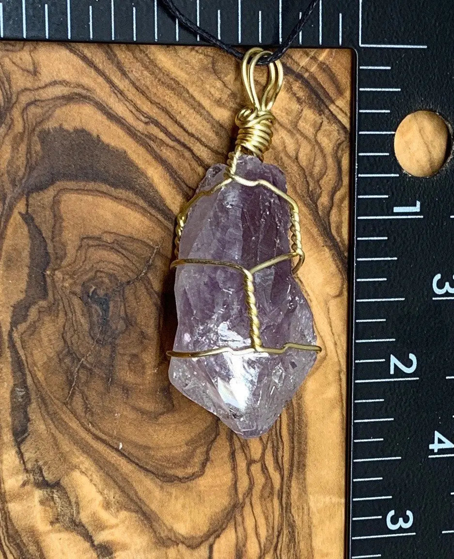 Amethyst Wire Wrapped Necklace NCK-0452 Shop Wholesale Crystals