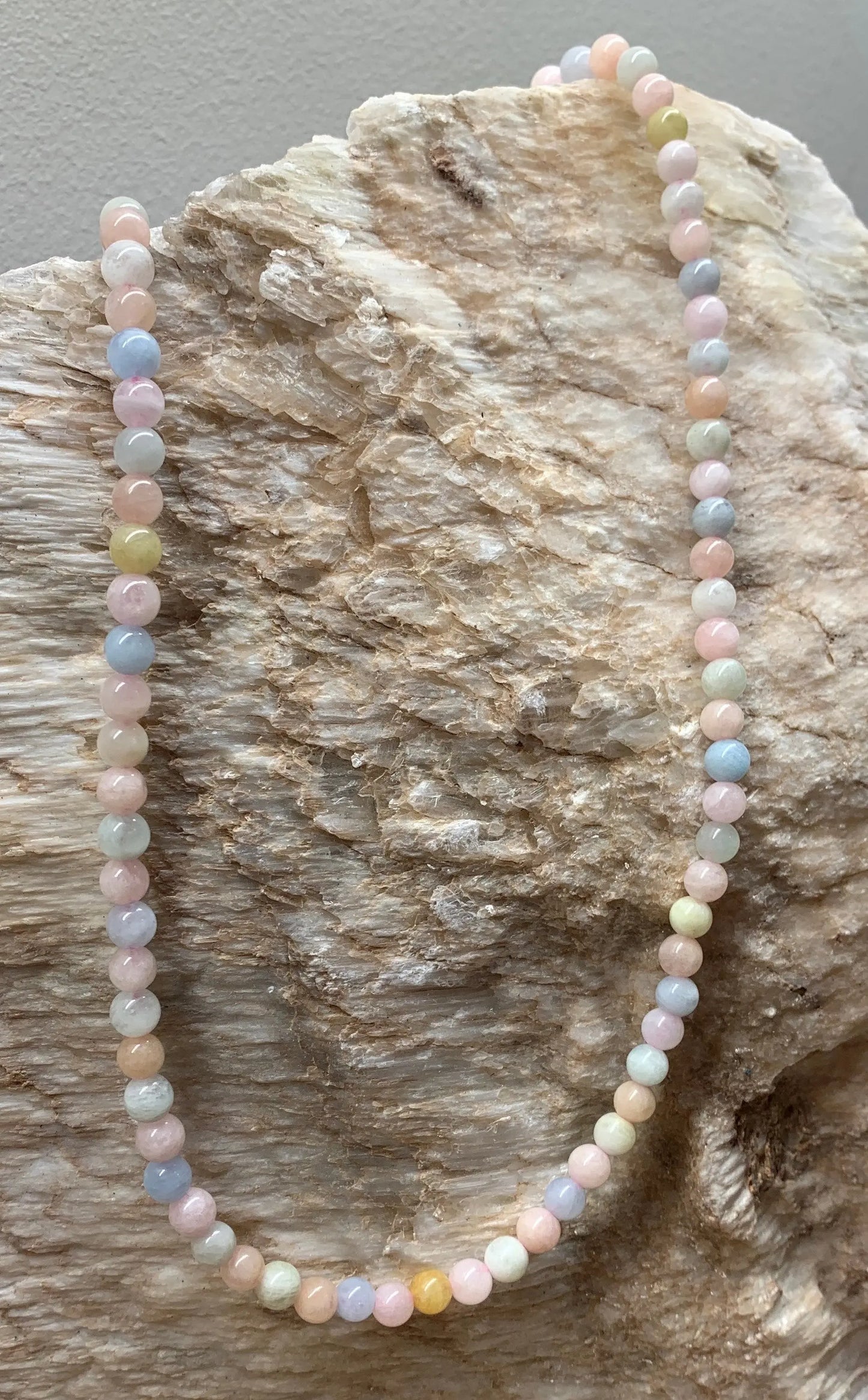 Morganite Wrap Bracelet 6mm Beads BRC-0081 Shop Wholesale Crystals
