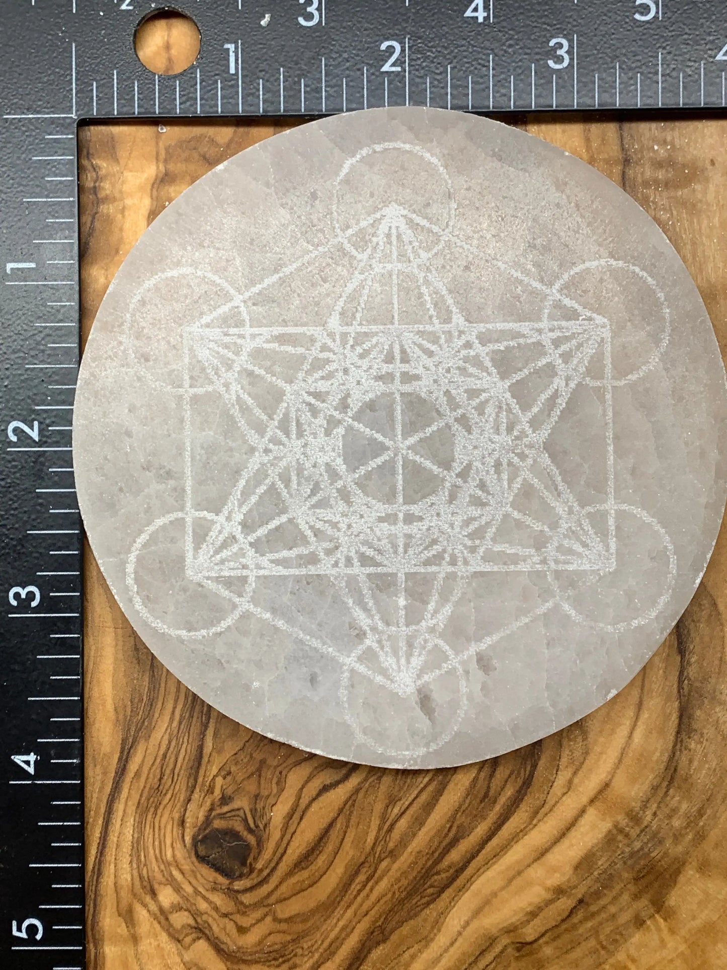 Sacred Geometry Etched Selenite SEI-0091 Shop Wholesale Crystals