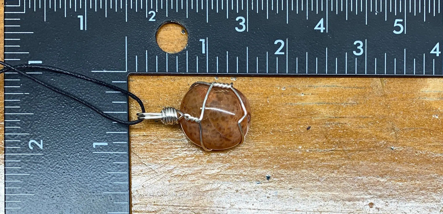 Fire Agate Wire Wrapped Necklace NCK-0434 Shop Wholesale Crystals