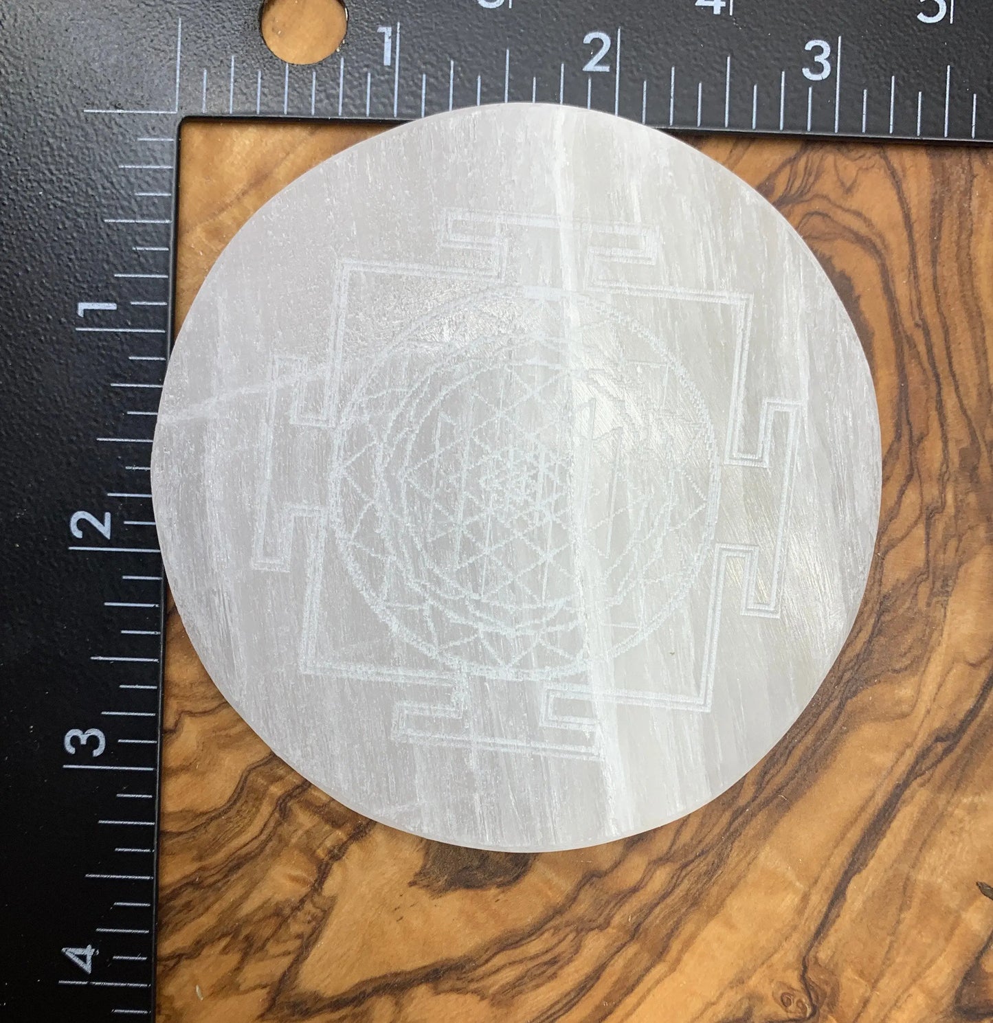 Sacred Geometry Etched Selenite SEL-0188 Shop Wholesale Crystals