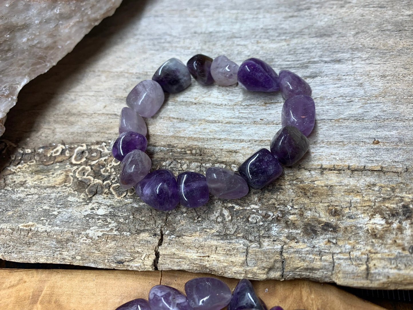 Amethyst Chunky Pebble Bracelet BRC-0016 Shop Wholesale Crystals