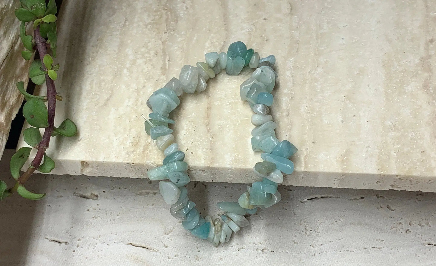 Amazonite Chip Bracelet BRC-0102 Shop Wholesale Crystals