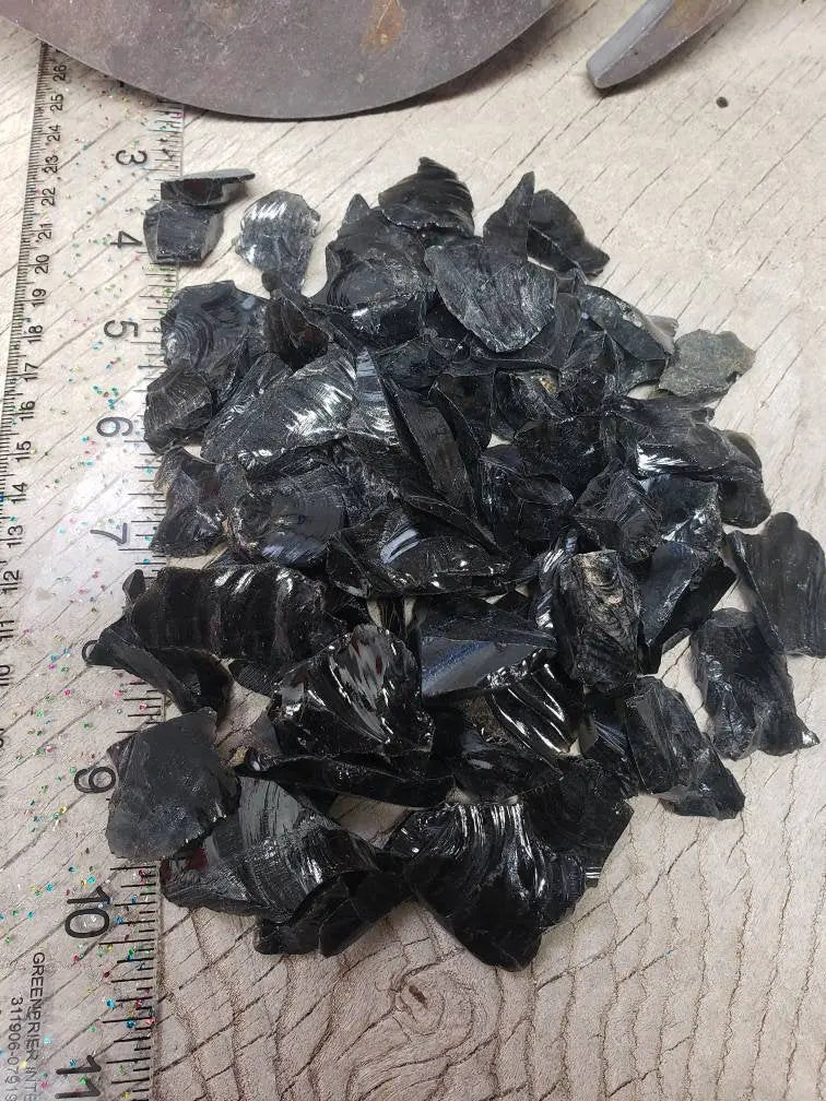 Obsidian Raw Stone, (Approx. 3/4" - 1" long) Found in Utah, Natural Volcanic Glass 0471 Shop Wholesale Crystals