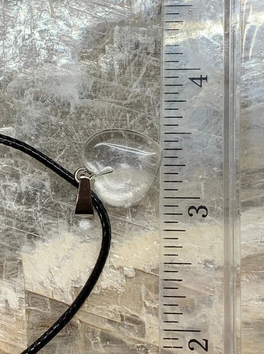 Clear Quartz Heart Necklace HOT-0466 Shop Wholesale Crystals