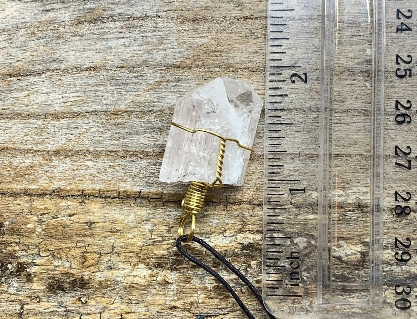 Danburite Wire Wrapped Necklace HOT-0395 Shop Wholesale Crystals