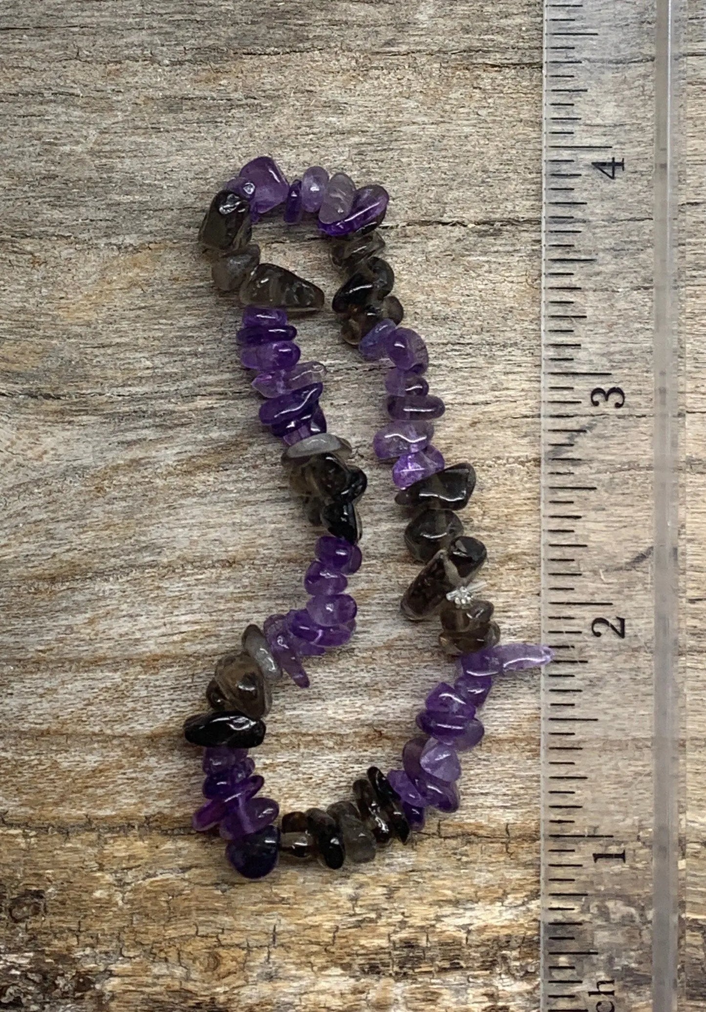 Amethyst & Smokey Quartz Chip Bracelet BRC-0084 Shop Wholesale Crystals