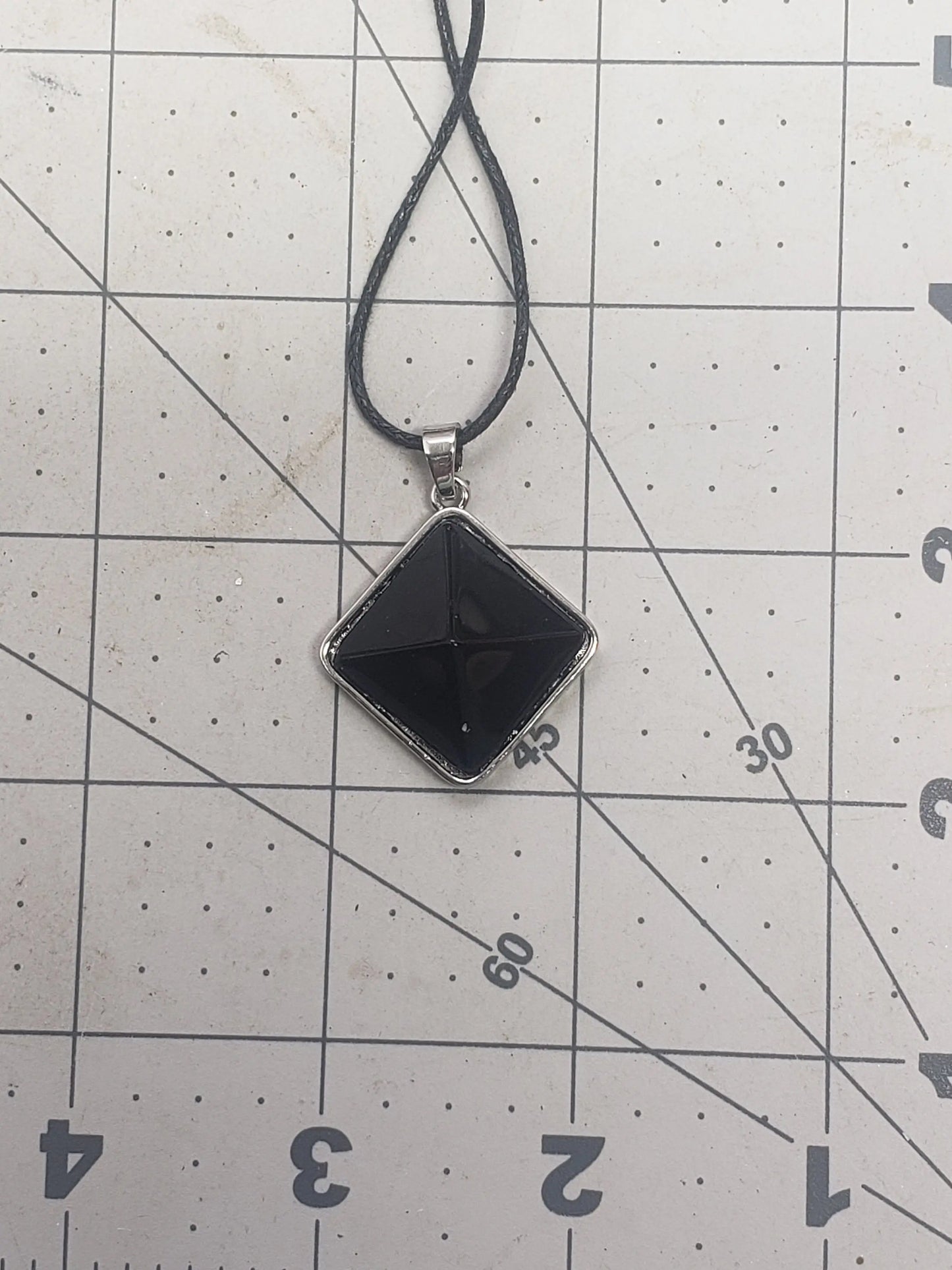 Black Obsidian Pyramid Necklace NCK-1084 Shop Wholesale Crystals