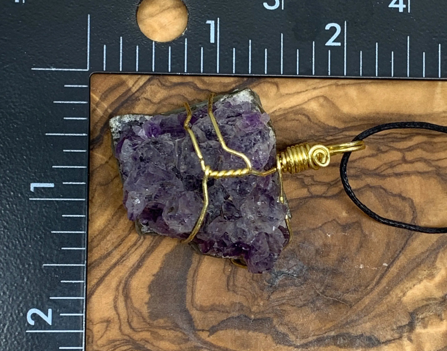 Amethyst Cluster Wire Wrapped Necklace NCK-1210 Handmade, Beautiful Shop Wholesale Crystals