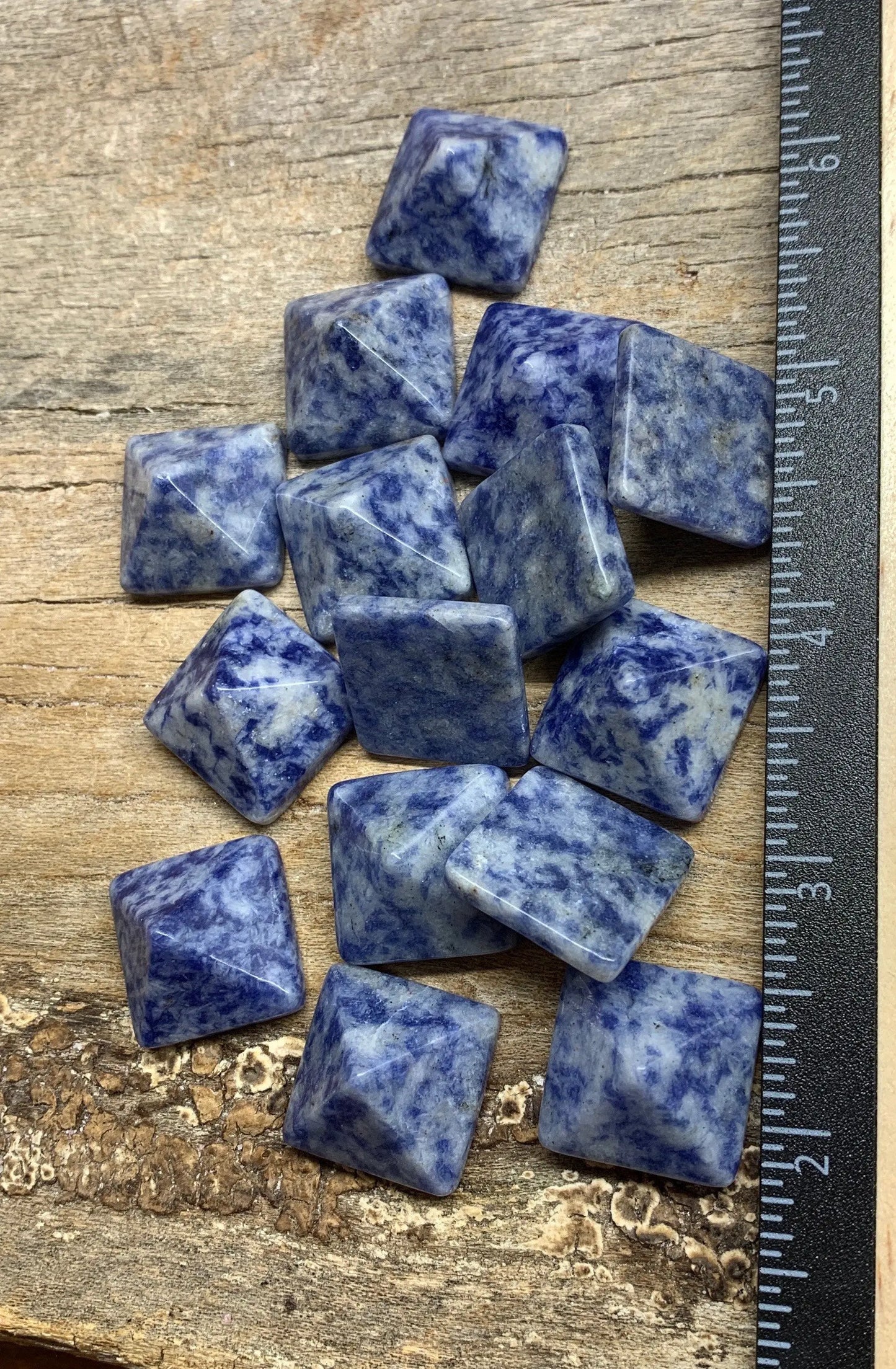 Sodalite Pyramid (Approx. 3/4” x 3/4" x 5/8") 0242 Shop Wholesale Crystals