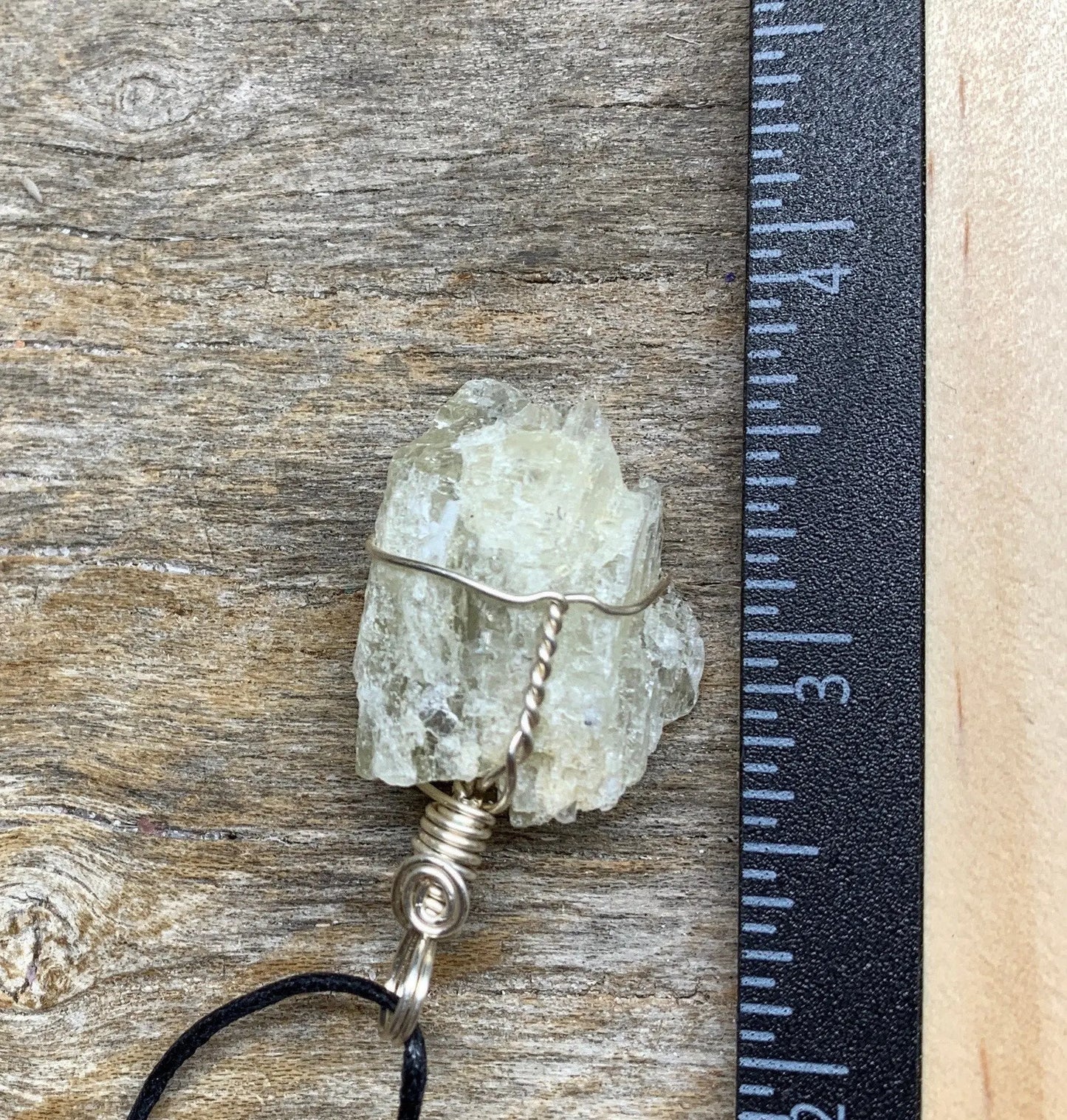 Hiddonite Hand Made Wire Wrapped Necklace. NCK-1554 Shop Wholesale Crystals