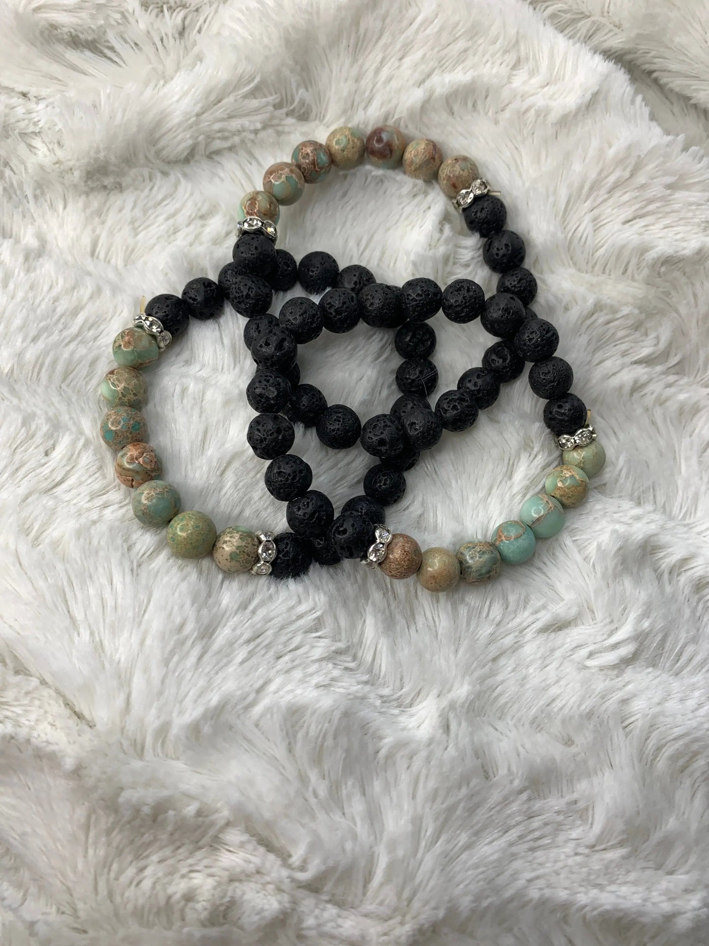 African Turquoise & Lava Bracelet BRC-0018 Shop Wholesale Crystals