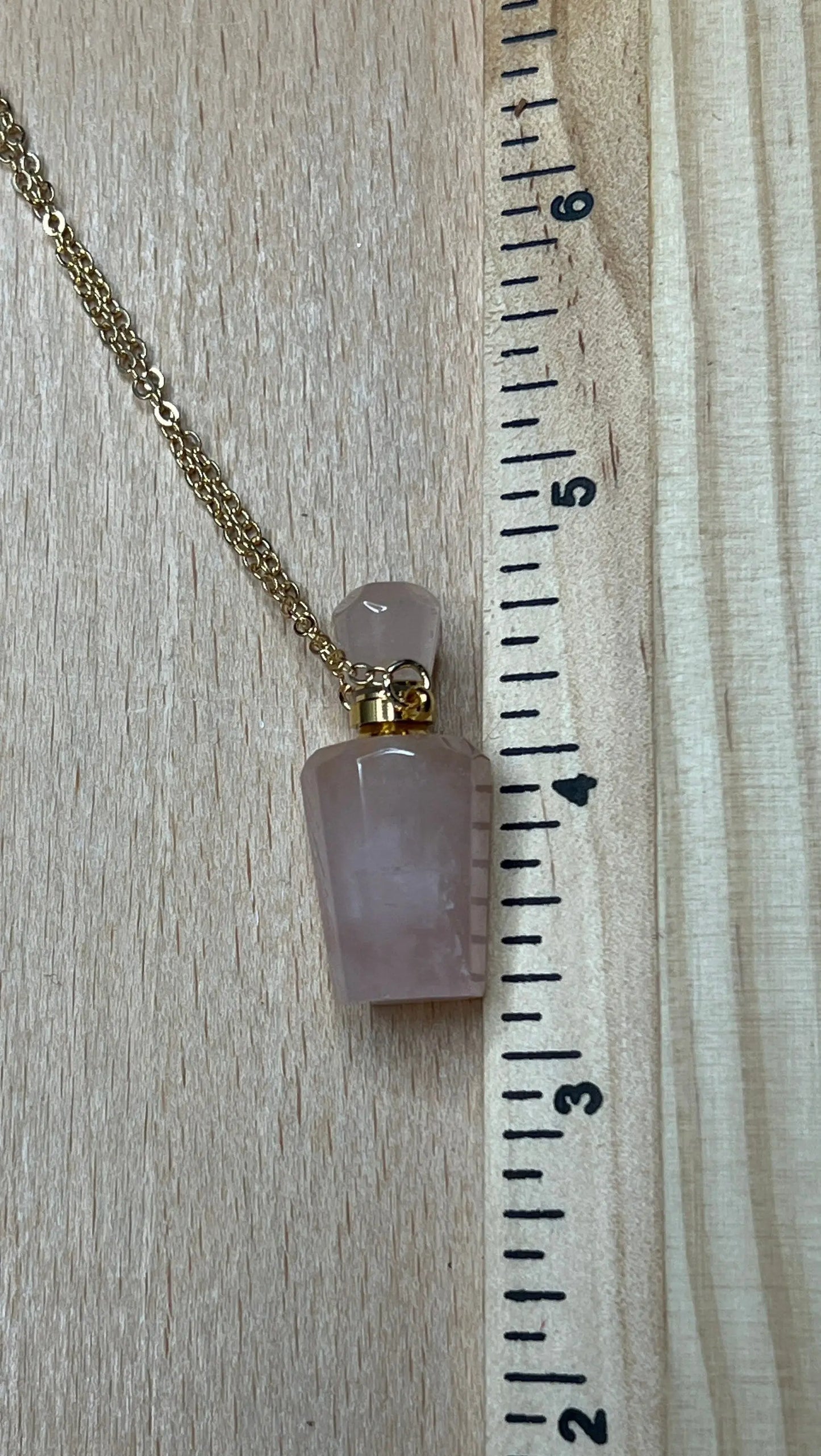 Rose Quartz Potion Bottle Necklace with screw on Top NCK-2661 Shop Wholesale Crystals