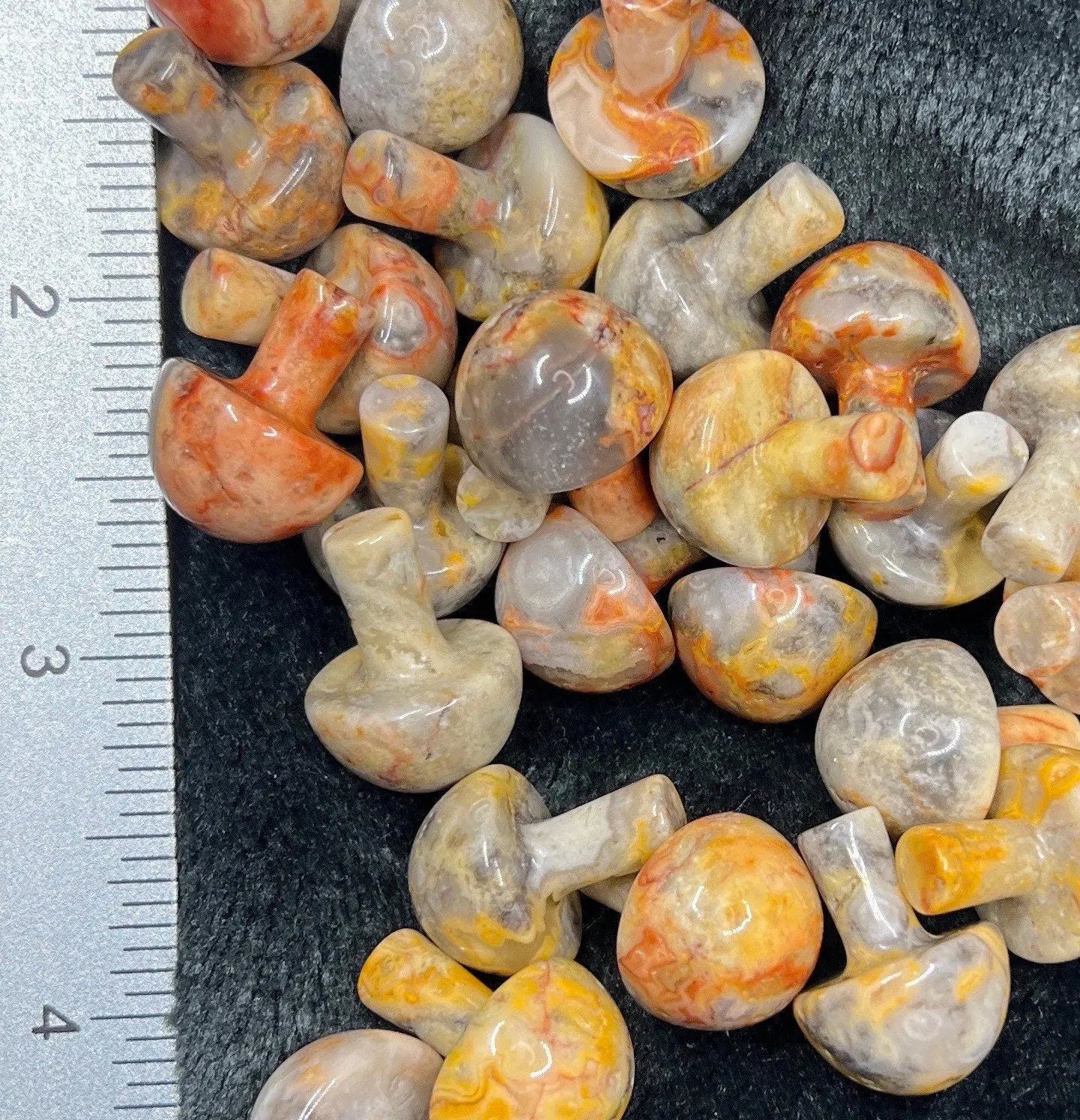 Crazy Lace Agate Mushroom 0016 (Approx. 5/8”x 3/4”) Shop Wholesale Crystals