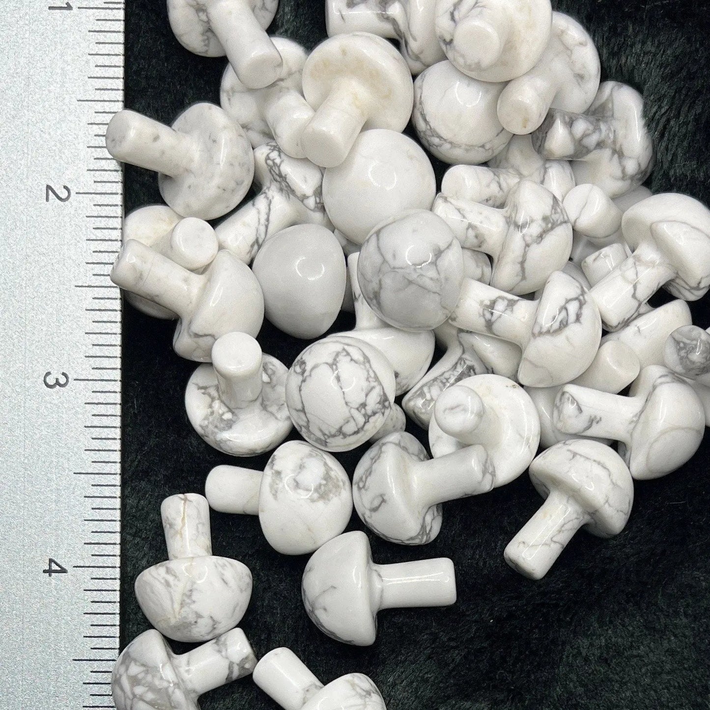 White Howlite Carved Mushroom 0033 (Approx. 5/8”x 3/4”) Shop Wholesale Crystals