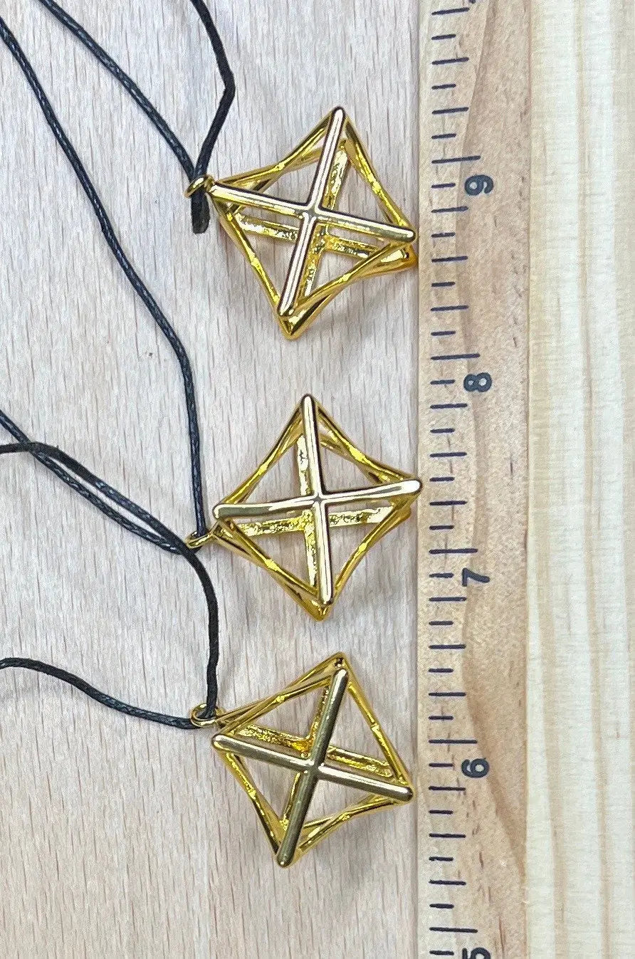 Golden Merkaba Pendant Necklace NCK-2664 Shop Wholesale Crystals