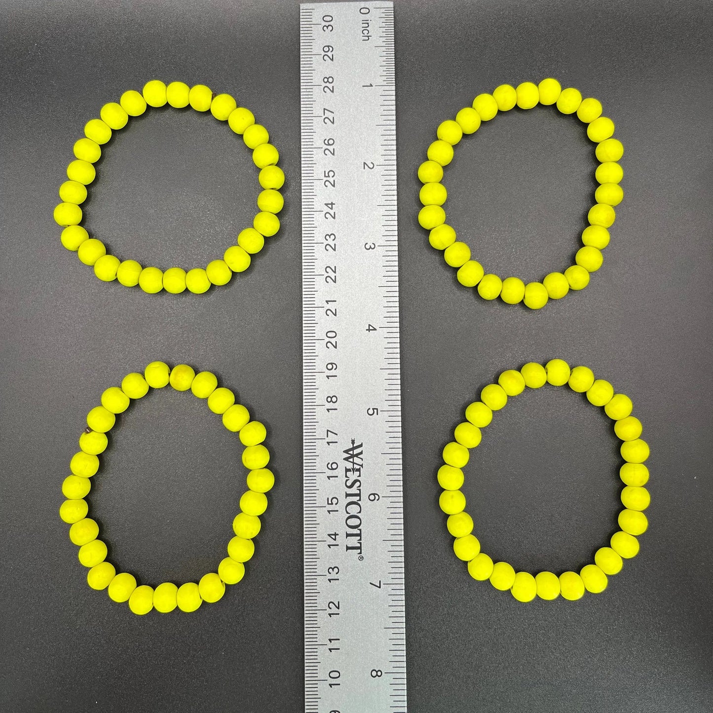 Wooden Beaded Bracelet, Bright Yellow 1136 Shop Wholesale Crystals