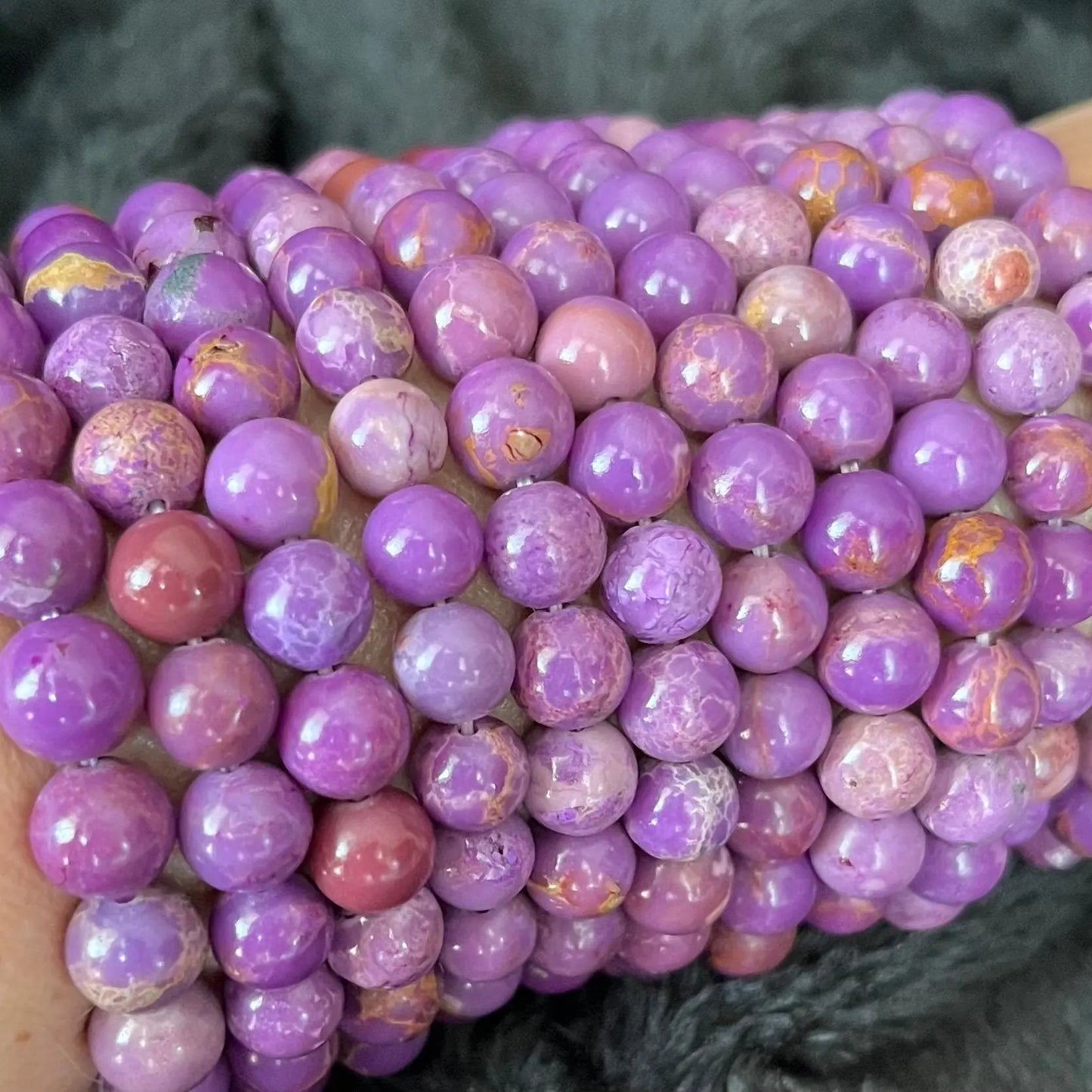 Lepidolite Bracelet (8mm beads) BRC-0186 Shop Wholesale Crystals