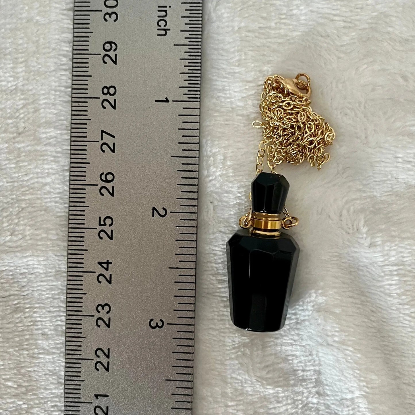 Black Obsidian Faceted Potion Bottle Necklace (with screw on cap) NCK-2649 Shop Wholesale Crystals