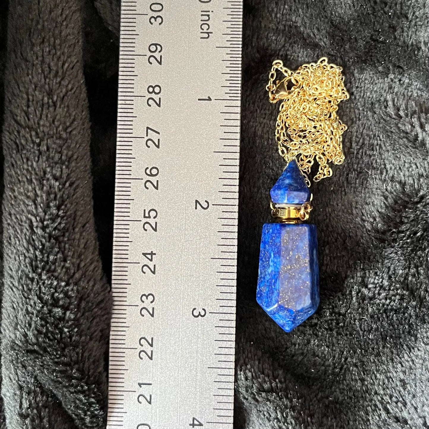 Lapis Lazuli Faceted Potion Bottle Necklace (with screw on cap) NCK-2651 Shop Wholesale Crystals