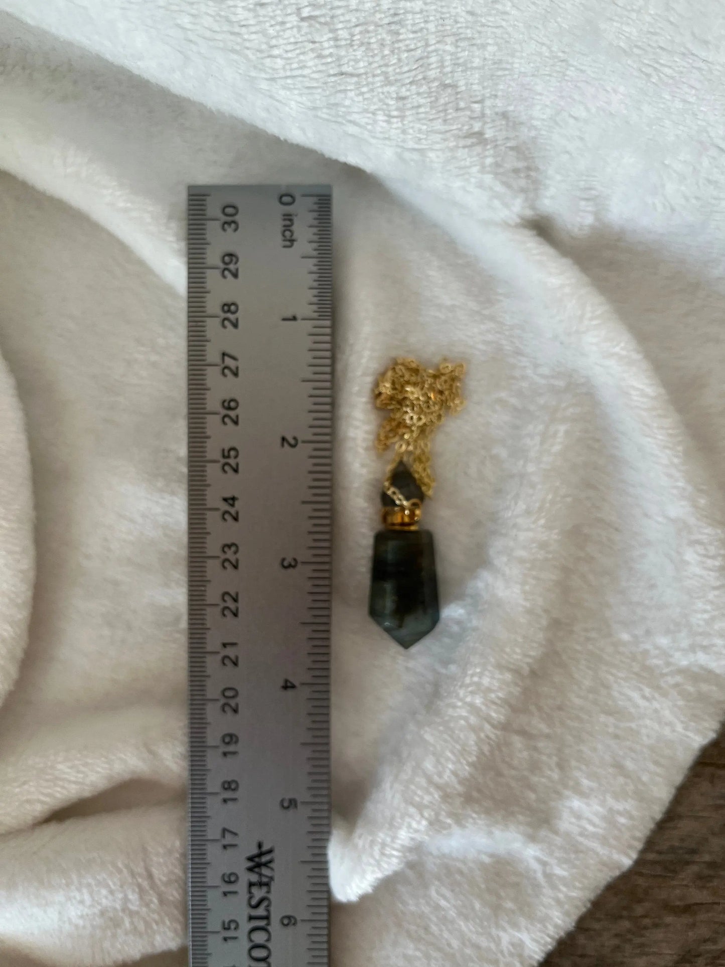 Labradorite Faceted Potion Bottle Necklace (with screw on cap) NCK-2697 Shop Wholesale Crystals