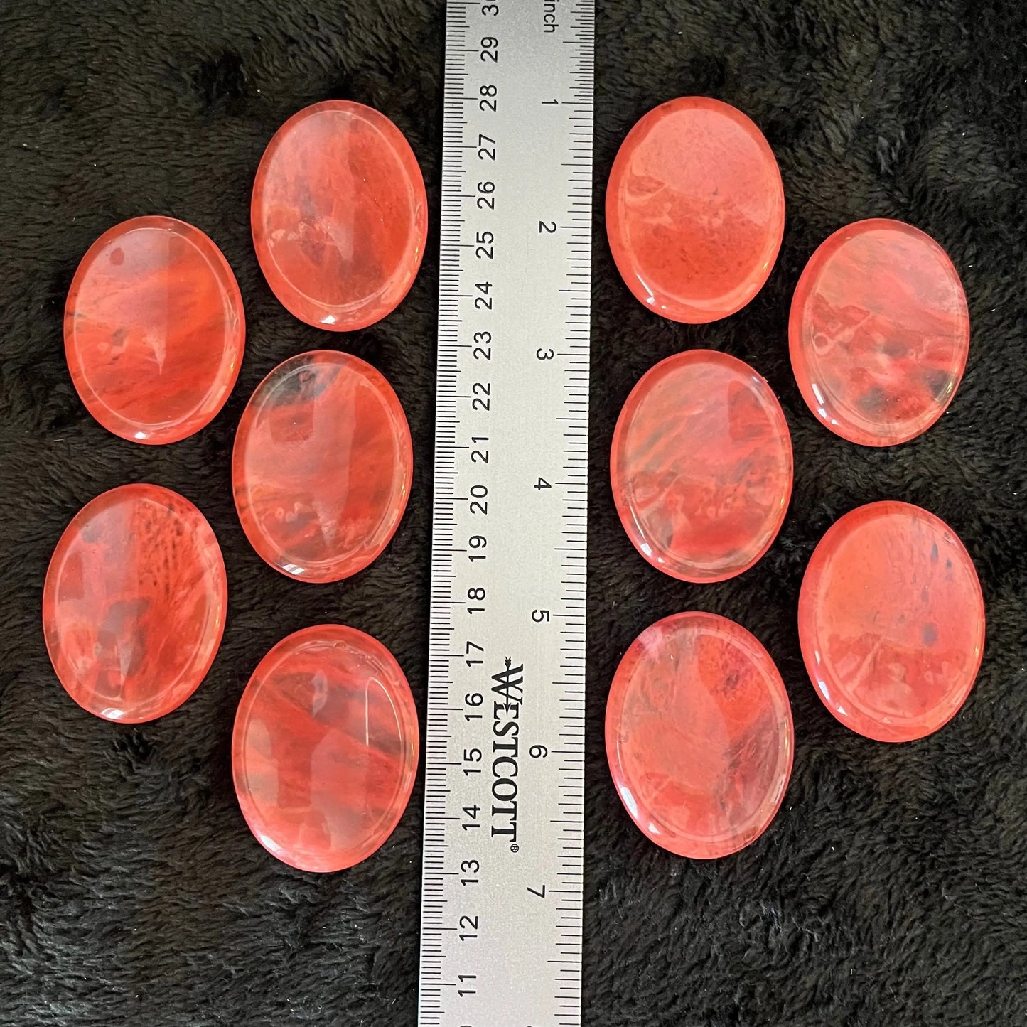 Cherry Quartz Worry Stone (Approx 1/3/8" x 1 3/4") 1397 Shop Wholesale Crystals